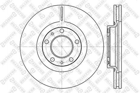фото Stellox 6020-3723V-SX Диск торм. пер. Peugeot 607 2.0-2.2HDi 9 | перед | Stellox 6020-3723V-SX Диск торм. пер. Peugeot 607 2.0-2.2HDi 9 | перед |