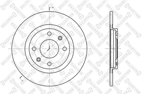 фото Stellox 6020-9914-SX Диск торм.пер. Peugeot 305/405 1.3 87> | перед | Stellox 6020-9914-SX Диск торм.пер. Peugeot 305/405 1.3 87> | перед |