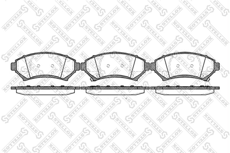 фото Stellox 652 002B-SX Колодки тормозные дисковые | перед | Stellox 652 002B-SX Колодки тормозные дисковые | перед |
