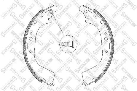 фото Stellox 661 101-SX Колодки барабанные Toyota Hiace 89> | зад | Stellox 661 101-SX Колодки барабанные Toyota Hiace 89> | зад |