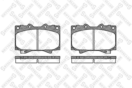 фото Stellox 718 004-SX Колодки дисковые п. Toyota Land Cruiser | перед | Stellox 718 004-SX Колодки дисковые п. Toyota Land Cruiser | перед |