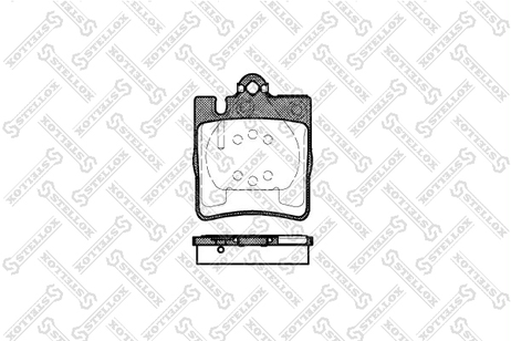 фото Stellox 720 000B-SX Колодки диск. з. с антискрип.пл. MB w203 | зад | Stellox 720 000B-SX Колодки диск. з. с антискрип.пл. MB w203 | зад |