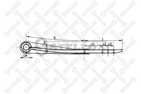 фото Stellox 84-55640-SX Полурессора однолистовая 1/48 500+445/29 Stellox 84-55640-SX Полурессора однолистовая 1/48 500+445/29