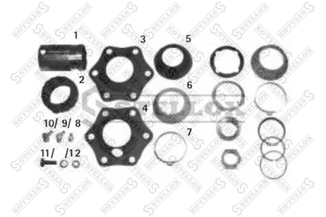 фото Stellox 85-07010-SX Р/к торм. вала (мп)на ось-втулки бронз.+ HCV Stellox 85-07010-SX Р/к торм. вала (мп)на ось-втулки бронз.+ HCV