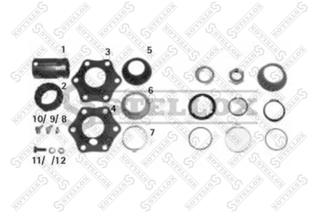 фото Stellox 85-07025-SX Р/к торм. валас бронз.втулк на ось (втул HCV Stellox 85-07025-SX Р/к торм. валас бронз.втулк на ось (втул HCV