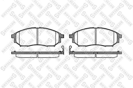 фото Stellox 863 014-SX Колодки дисковые п. Nissan Murano3.5 05> | перед | Stellox 863 014-SX Колодки дисковые п. Nissan Murano3.5 05> | перед |