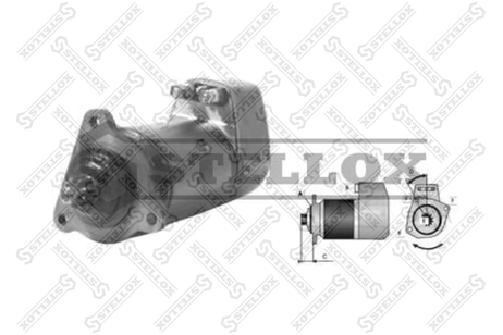 фото Stellox 88-02000-SX Стартер 24v-5.4kw 9зубьев 105°вправо Omn HCV Stellox 88-02000-SX Стартер 24v-5.4kw 9зубьев 105°вправо Omn HCV
