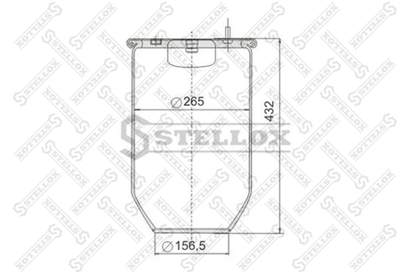 фото Stellox 90-08100-SX Пневмопод. без стак. SAF/ROR/Trailor Stellox 90-08100-SX Пневмопод. без стак. SAF/ROR/Trailor