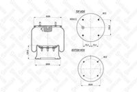 фото Stellox 90-08101-SX Пневмопод.со стак SAF/ROR/Trailor/Volvo Stellox 90-08101-SX Пневмопод.со стак SAF/ROR/Trailor/Volvo