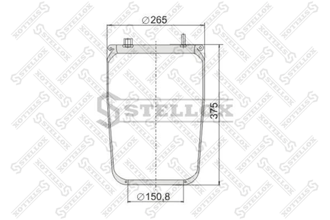 фото Stellox 90-08360-SX Пневмоподушка без стак. DAF HCV Stellox 90-08360-SX Пневмоподушка без стак. DAF HCV