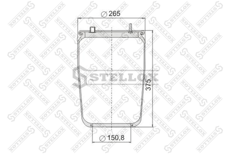 фото Stellox 90-08366-SX Пневмоподушка без стакана DAF HCV Stellox 90-08366-SX Пневмоподушка без стакана DAF HCV