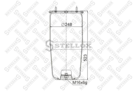 фото Stellox 90-09410-SX Пневмопод.без стак. 941mb h523 2шп.M12см HCV Stellox 90-09410-SX Пневмопод.без стак. 941mb h523 2шп.M12см HCV