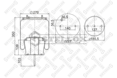 фото Stellox 90-30304-SX Пневмоподушка со стаканом Scania Stellox 90-30304-SX Пневмоподушка со стаканом Scania