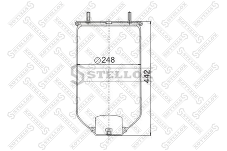 фото Stellox 90-40220-SX Пневмоподушка без стакана SAF Stellox 90-40220-SX Пневмоподушка без стакана SAF