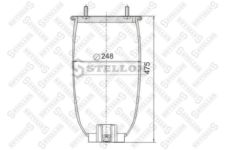 фото Stellox 90-41570-SX Пневмоподушка без стак. ROR Stellox 90-41570-SX Пневмоподушка без стак. ROR