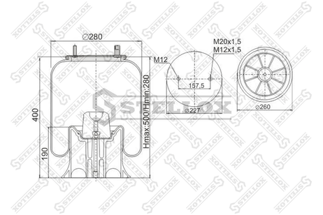 фото Stellox 90-41592-SX Пневмопод. со стак. SMB Stellox 90-41592-SX Пневмопод. со стак. SMB