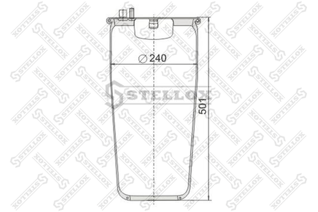 фото Stellox 90-48840-SX Пневмоподушка без стак.4884N1P01 MAN TGA HCV Stellox 90-48840-SX Пневмоподушка без стак.4884N1P01 MAN TGA HCV