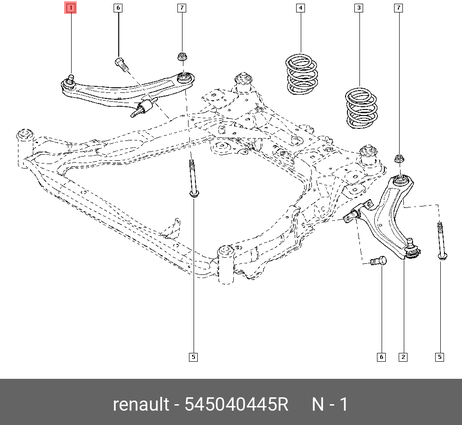 фото Renault 545040445R Рычаг подвески | перед прав | Renault 545040445R Рычаг подвески | перед прав |