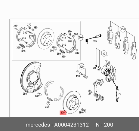 фото Mercedes A0004231312 Диск тормозной | зад | Mercedes A0004231312 Диск тормозной | зад |
