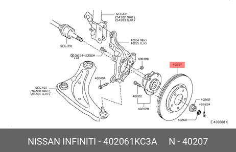 фото Nissan 40206-1KC3A Диск тормозной | перед | Nissan 40206-1KC3A Диск тормозной | перед |