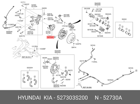 фото Hyundai/Kia 52730-3S200 Ступица колеса | зад лев | Hyundai/Kia 52730-3S200 Ступица колеса | зад лев |