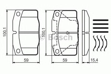 фото Bosch 986469390 Колодки тормозные дисковые Bosch 986469390 Колодки тормозные дисковые