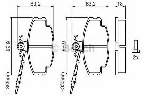 фото Bosch 986461117 Колодки тормозные дисковые Bosch 986461117 Колодки тормозные дисковые