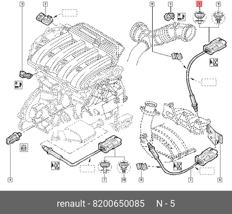 фото Renault 8200650085 Лямбда-зонд Renault 8200650085 Лямбда-зонд