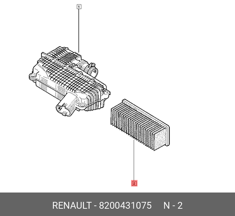 фото Renault 8200431075 Фильтр воздушный Renault 8200431075 Фильтр воздушный