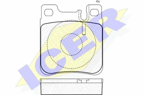 фото Icer 180976396 Колодки тормозные дисковые Icer 180976396 Колодки тормозные дисковые