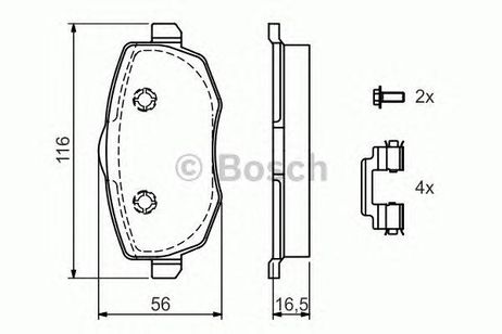 фото Bosch 986424793 Колодки тормозные дисковые Bosch 986424793 Колодки тормозные дисковые