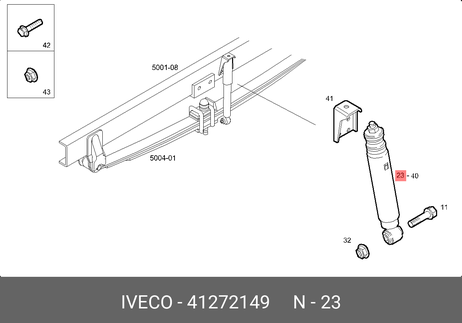 фото Iveco 41272149 Амортизатор stralis | перед | Iveco 41272149 Амортизатор stralis | перед |
