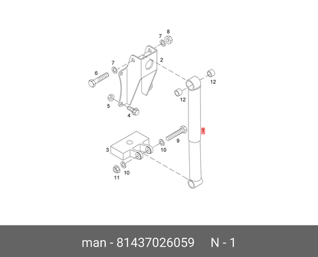 фото MAN 81437026059 Амортизатор | перед | MAN 81437026059 Амортизатор | перед |