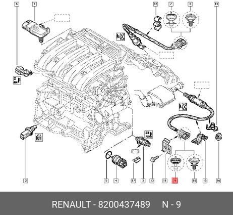 Renault 8200437489 Лямбда-зонд