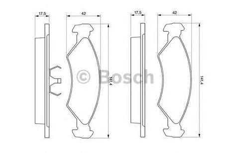 фото Bosch 986468570 Колодки тормозные дисковые Bosch 986468570 Колодки тормозные дисковые