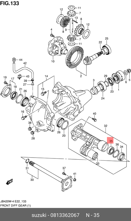фото Suzuki 0813362067000 Комплект подшипника ступицы колеса | зад | Suzuki 0813362067000 Комплект подшипника ступицы колеса | зад |
