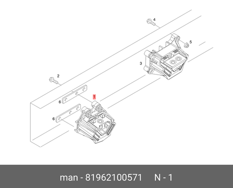 фото MAN 81962100571 Подвеска, двигатель MAN 81962100571 Подвеска, двигатель