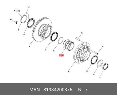 фото MAN 81934200376 Блок конич. роликоподшипников 105x160x14 MAN 81934200376 Блок конич. роликоподшипников 105x160x14