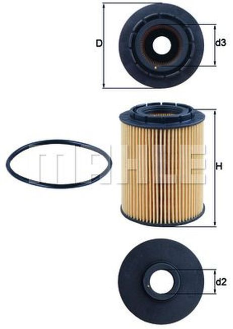 Knecht OX 160D Фильтр масляный (вставка)