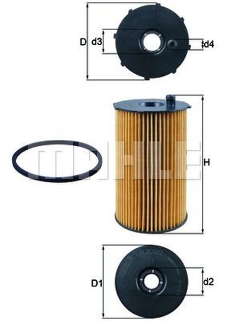 Knecht OX 205/2D Фильтр масляный (вставка)
