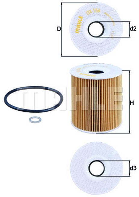 фото Knecht OX 156D Фильтр масляный (вставка) Knecht OX 156D Фильтр масляный (вставка)