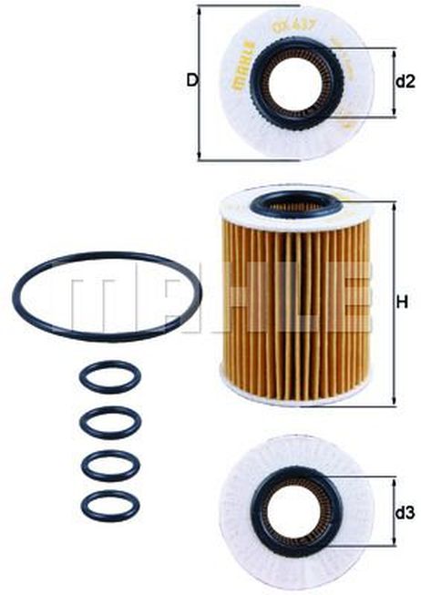 Knecht OX 437D Фильтр масляный (вставка)