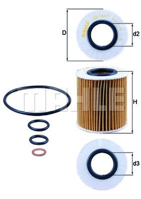 Knecht OX 166/1D Фильтр масляный (вставка)