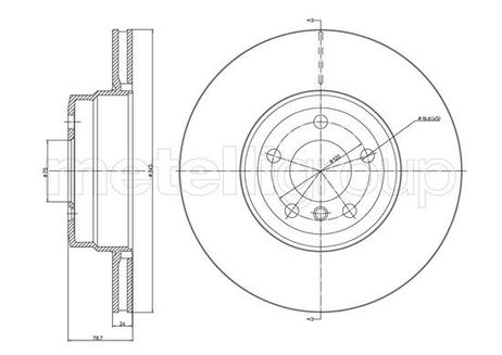 Metelli 23-1041C Диск тормозной | зад |