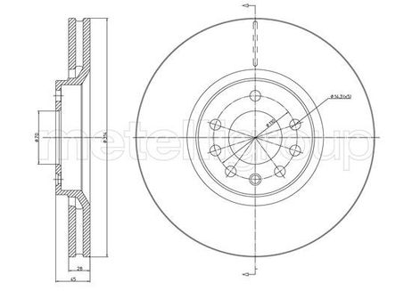 Metelli 23-1353C Диск тормозной | перед |