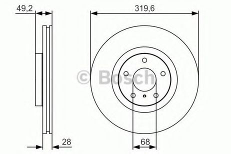 фото Bosch 0 986 479 R22 Диск тормозной | перед | Bosch 0 986 479 R22 Диск тормозной | перед |
