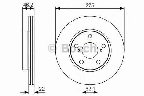 фото Bosch 0 986 479 R97 Диск тормозной | перед | Bosch 0 986 479 R97 Диск тормозной | перед |