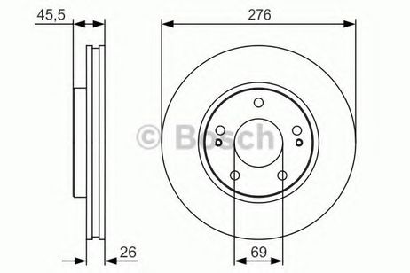 фото Bosch 0 986 479 S00 Диск тормозной | перед | Bosch 0 986 479 S00 Диск тормозной | перед |