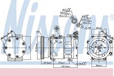 фото Nissens 89164 Компрессор, кондиционер Nissens 89164 Компрессор, кондиционер