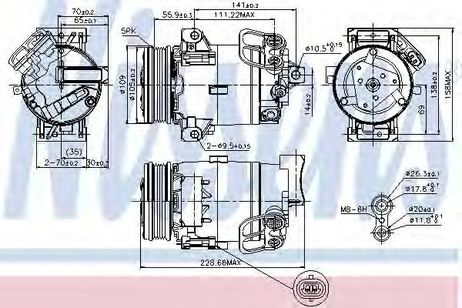 фото Nissens 89216 Компрессор, кондиционер Nissens 89216 Компрессор, кондиционер